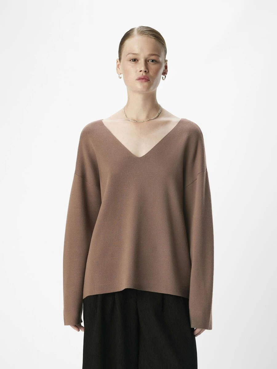 Pull en maille col V