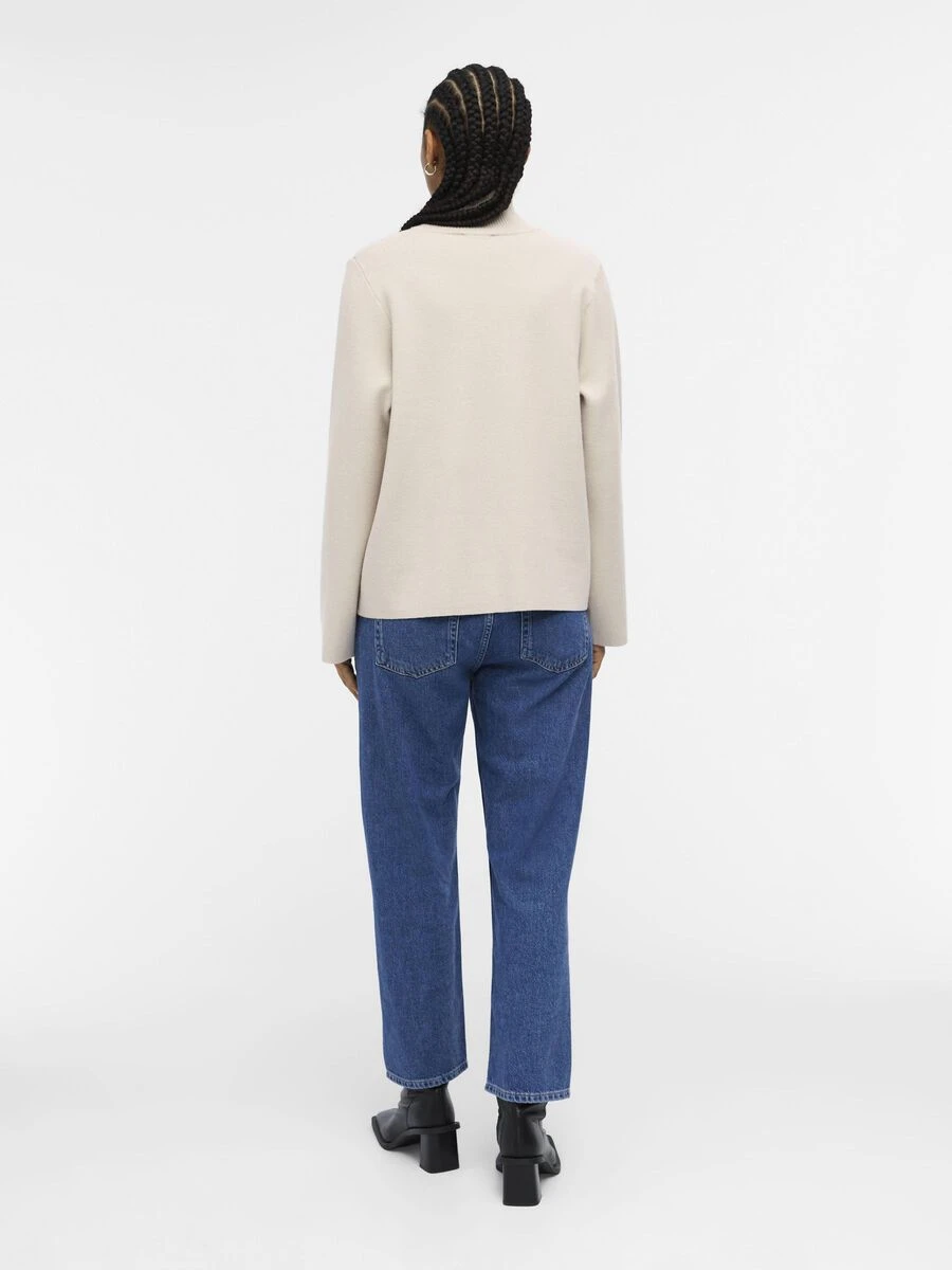 Pull en maille à col montant